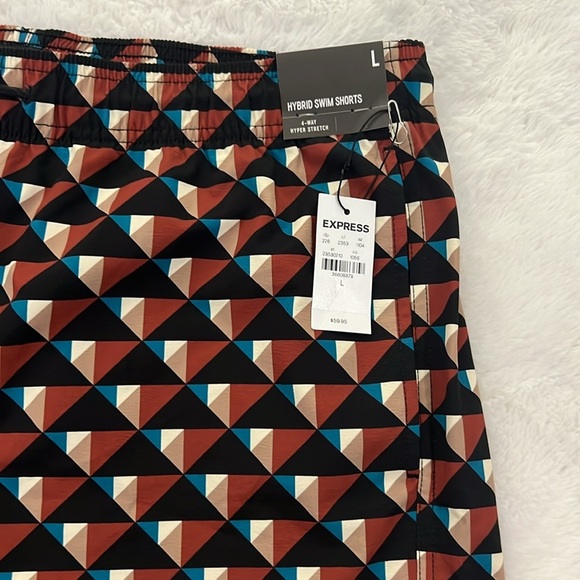 Express Hybrid Swim Shorts Multi Men's Size L - Picture 3 of 6